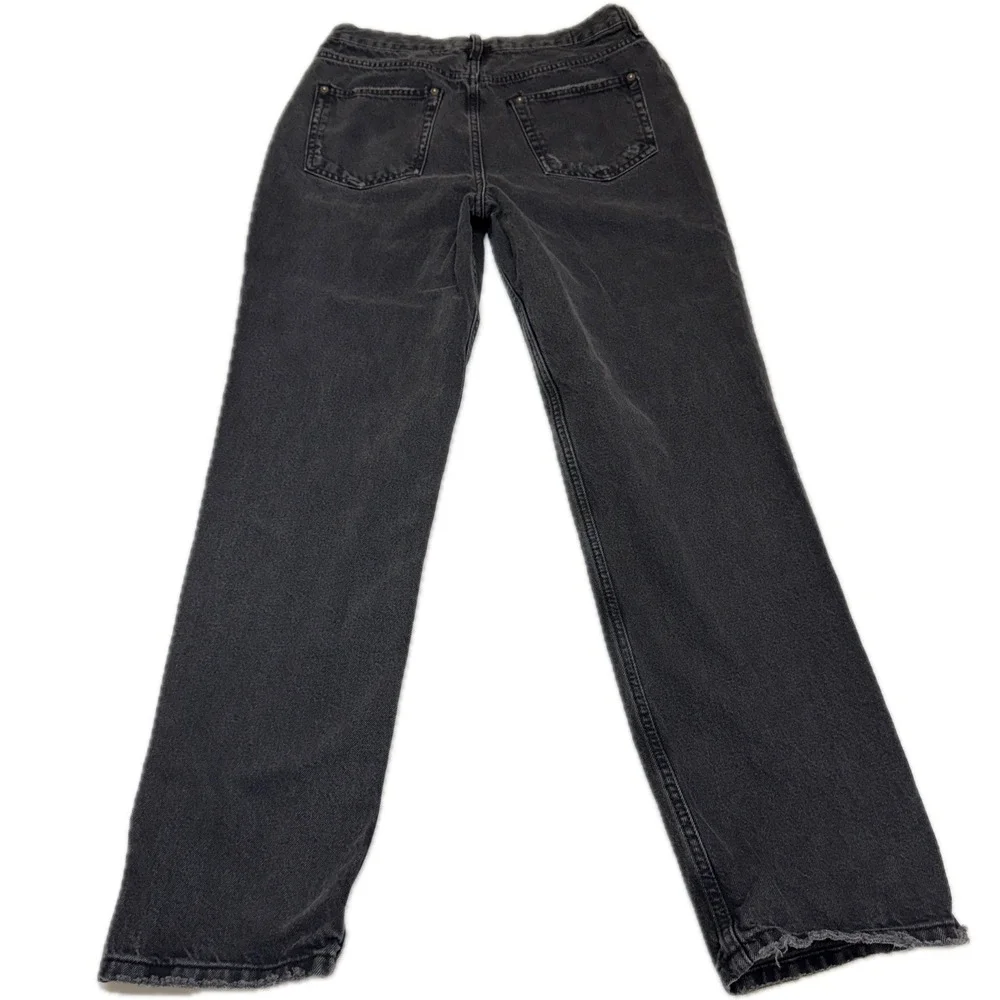 Free People Jeans Womens 29 Black Lasso Distressed Grunge Goth Punk Indie - Picture 3 of 10
